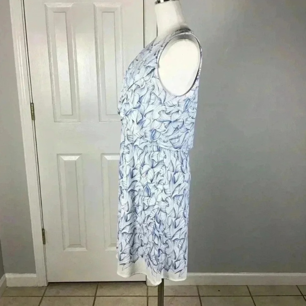 Tory Burch Size Medium Kaley White Ellora Pima Cotton Popover Faux Layered Dress - Picture 4 of 6